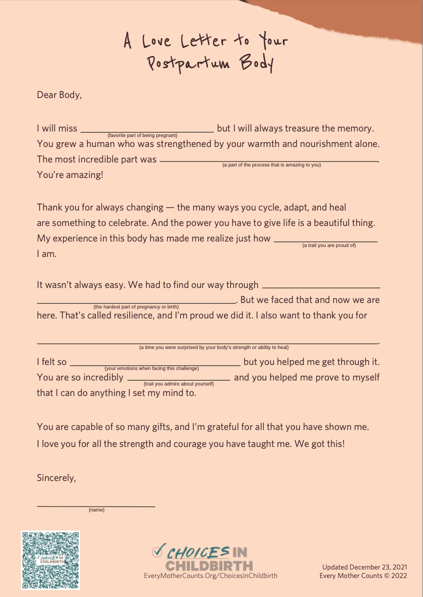 A Love Letter to Your Postpartum Body